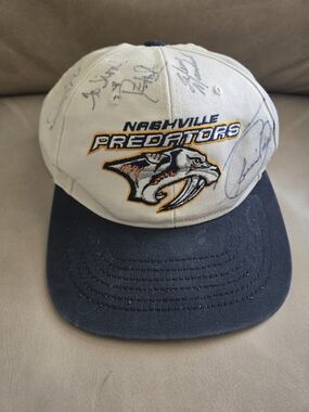 Nashville Predators Team Signed Snapback Hat – Multiple Player Autographs